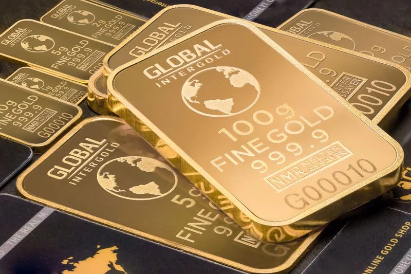 gold bars stacked
